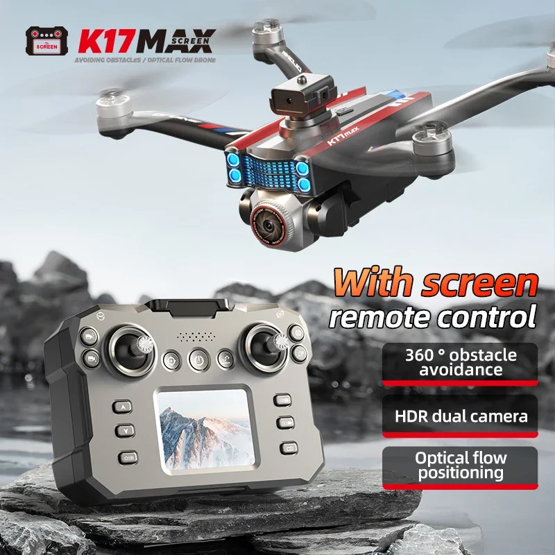 Мини K17 Max RC Drone Profissional 4K HD двойная камера с экраном дистанционного управления бесщеточный радиоуправляемый квадрокоптер для предотвращения препятствий игрушка
Мини K17 Max RC Drone Profissional 4K HD двойная камера с экраном дистанционного управления бесщеточный радиоуправляемый квадрокоптер для предотвращения препятствий игрушка