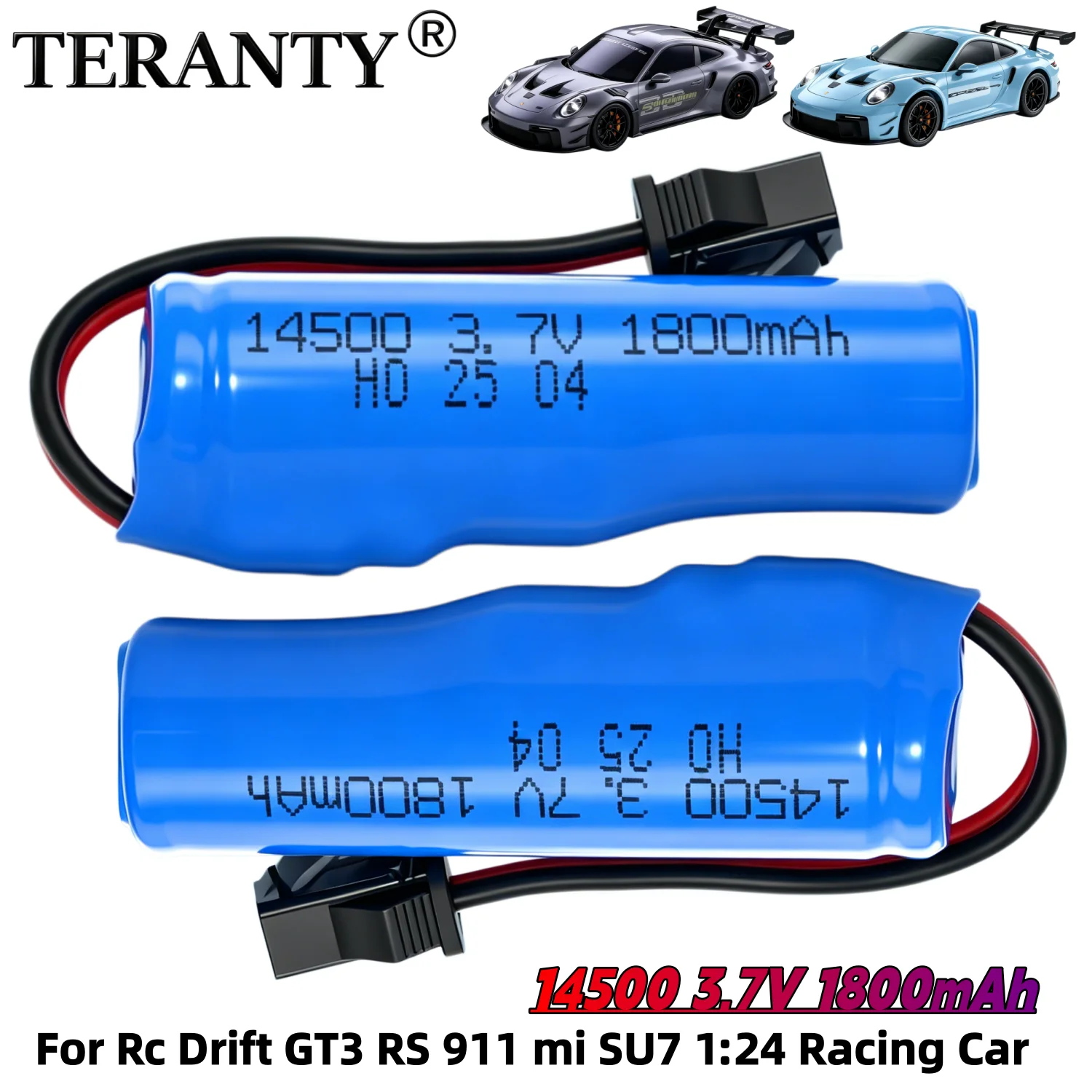 14500 3.7V 1800MAH Li-ion Battery With SM-2P Plug For Rc Drift GT3 RS 911 High Speed Car mi SU7 1:24 Racing Car/RC Spare Parts
14500 3.7V 1800MAH Li-ion Battery With SM-2P Plug For Rc Drift GT3 RS 911 High Speed Car mi SU7 1:24 Racing Car/RC Spare Parts