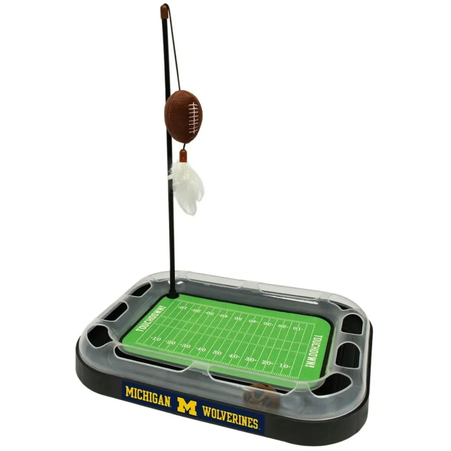 Игрушка-когтеточка NCAA Michigan Wolverines с кошачьей мятой, плюшевыми перьями и другими элементами, 5-в-1, для кошек
Игрушка-когтеточка NCAA Michigan Wolverines с кошачьей мятой, плюшевыми перьями и другими элементами, 5-в-1, для кошек