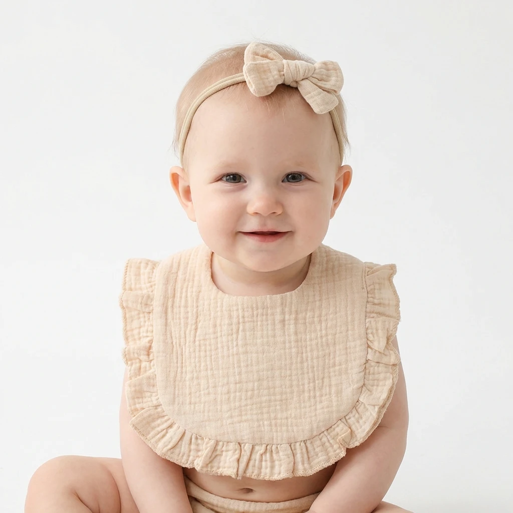 Mother and Baby A-Class Pure Cotton Bib and Headband Set, Baby Two-Piece Set for Infants
Mother and Baby A-Class Pure Cotton Bib and Headband Set, Baby Two-Piece Set for Infants