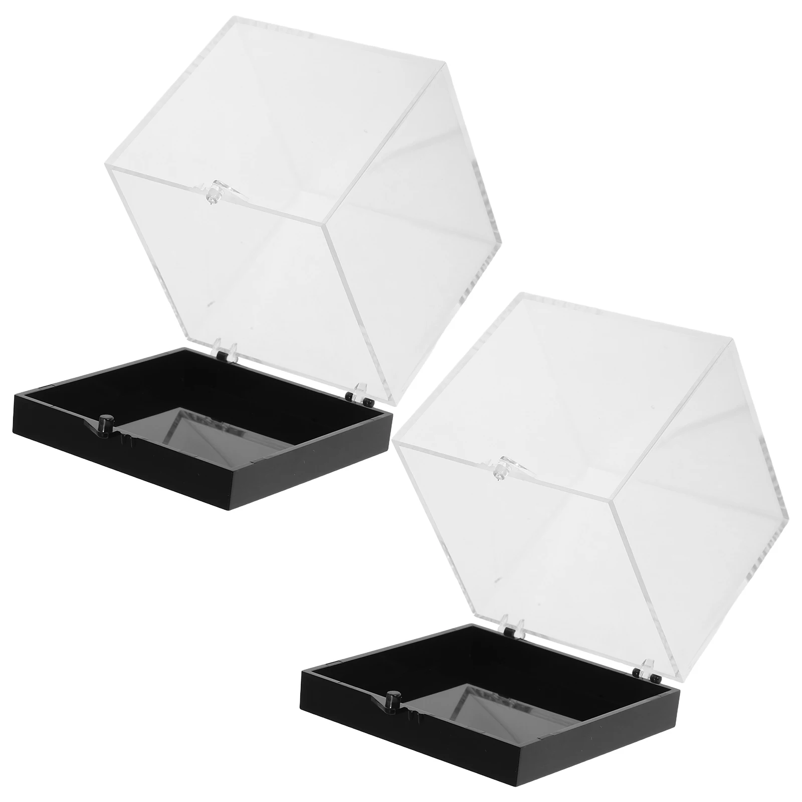 2pcs 68x68x68mm Rock Specimen Display Box Black Base Mineral Storage Containers Transparent Square Plastic Case Collectibles
2pcs 68x68x68mm Rock Specimen Display Box Black Base Mineral Storage Containers Transparent Square Plastic Case Collectibles