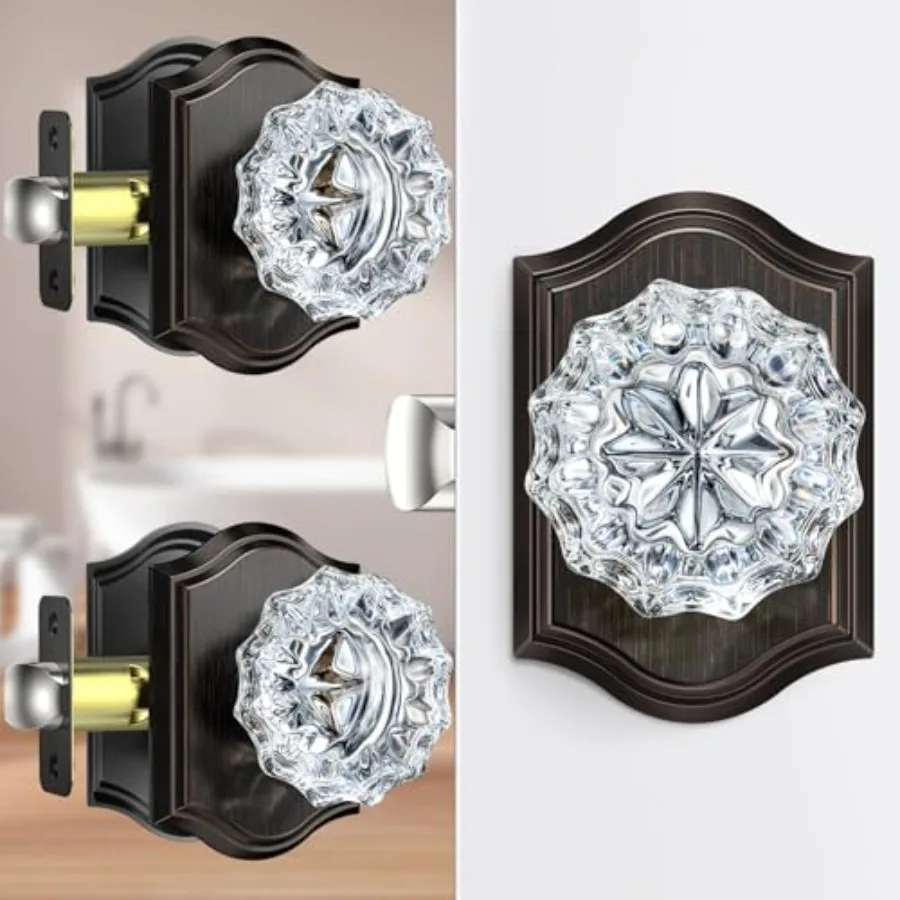 Crystal Door Knobs with Lock, Glass Door Knobs Interior for Privacy Use, Bronze Crystal Door Knobs for Bedroom Bathroom, Vintag
Crystal Door Knobs with Lock, Glass Door Knobs Interior for Privacy Use, Bronze Crystal Door Knobs for Bedroom Bathroom, Vintag