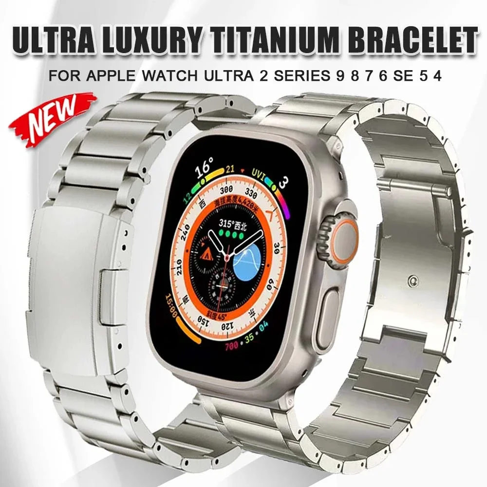 Ремешок титановый для Apple Watch Ultra 2 1 49 мм Series 9 8 7 45 мм, роскошный металлический браслет для iWatch 6 5 4 44 мм 42 мм 40 мм, мужской браслет
Ремешок титановый для Apple Watch Ultra 2 1 49 мм Series 9 8 7 45 мм, роскошный металлический браслет для iWatch 6 5 4 44 мм 42 мм 40 мм, мужской браслет