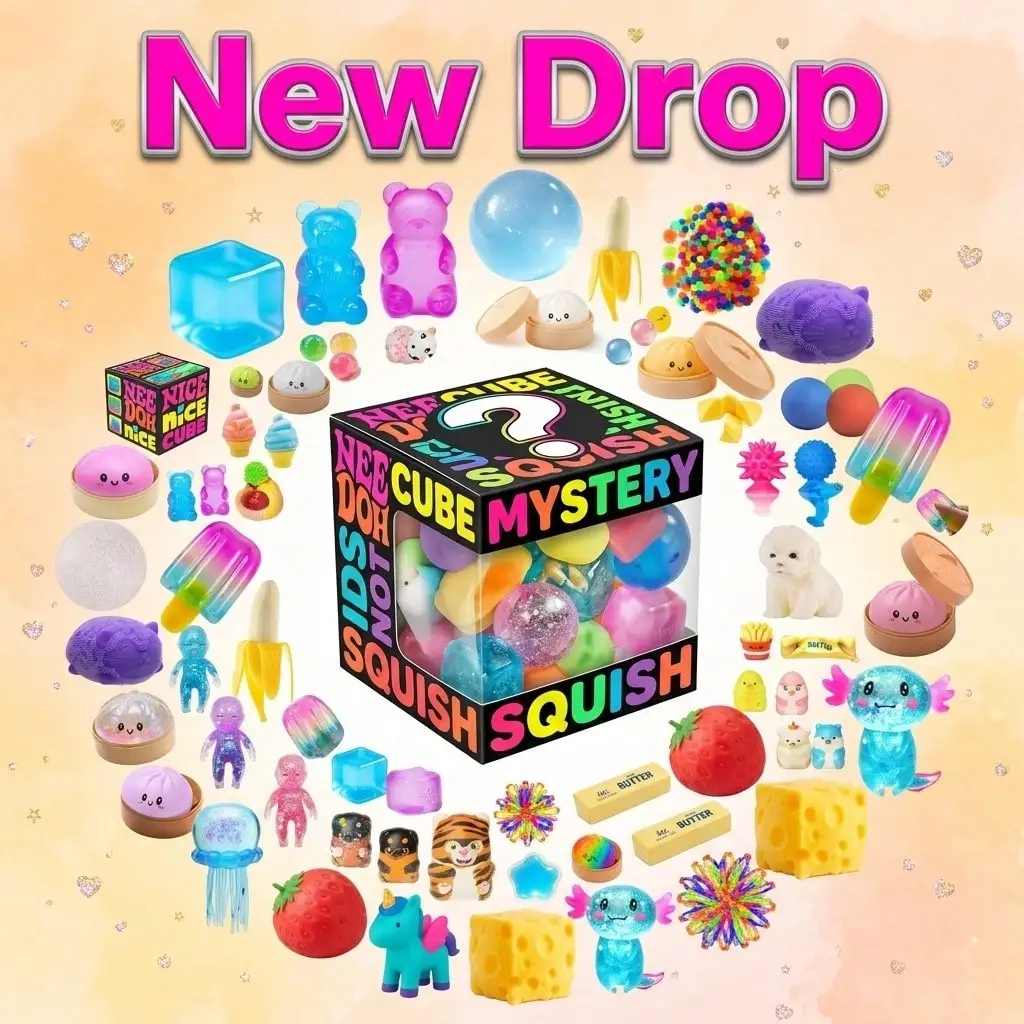 100+Pcs Squishy Blind Box Surprise Toys, Slow Rising Assorted Fidget Figures with Giant Gorilla, Moai Head, Panda, Rabbit, Duck, Jellyfish & Axolotl, Soft Stress Relief Sensory Toys, Party Favor Gifts for Kids
100+Pcs Squishy Blind Box Surprise Toys, Slow Rising Assorted Fidget Figures with Giant Gorilla, Moai Head, Panda, Rabbit, Duck, Jellyfish & Axolotl, Soft Stress Relief Sensory Toys, Party Favor Gifts for Kids