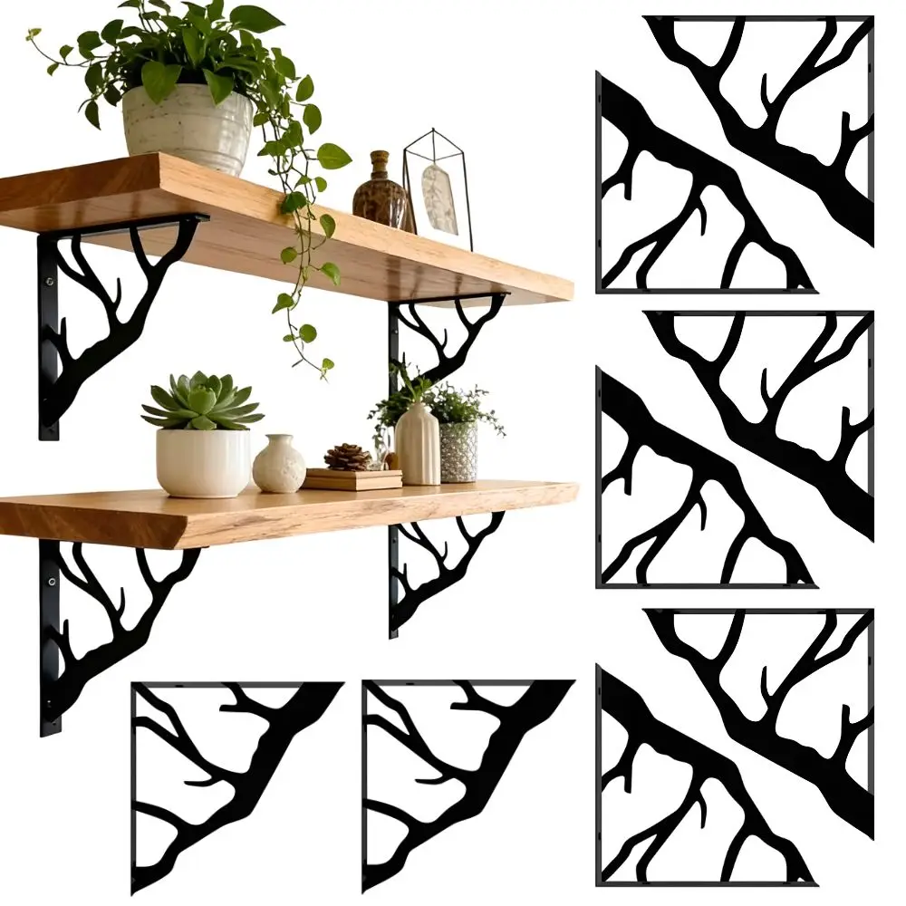 2pcs Vintage Tree Branch Antler Cutout Black Shelf Brackets for Living Room, Bathroom, Kitchen, Cabin Entryway Wall Storage YMY
2pcs Vintage Tree Branch Antler Cutout Black Shelf Brackets for Living Room, Bathroom, Kitchen, Cabin Entryway Wall Storage YMY