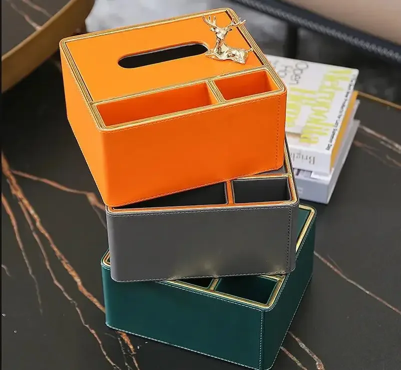 Multifunctional Leather Tissue Box Remote Control Storage Removable Home Living Room Bedroom Decoration Ornaments
Multifunctional Leather Tissue Box Remote Control Storage Removable Home Living Room Bedroom Decoration Ornaments