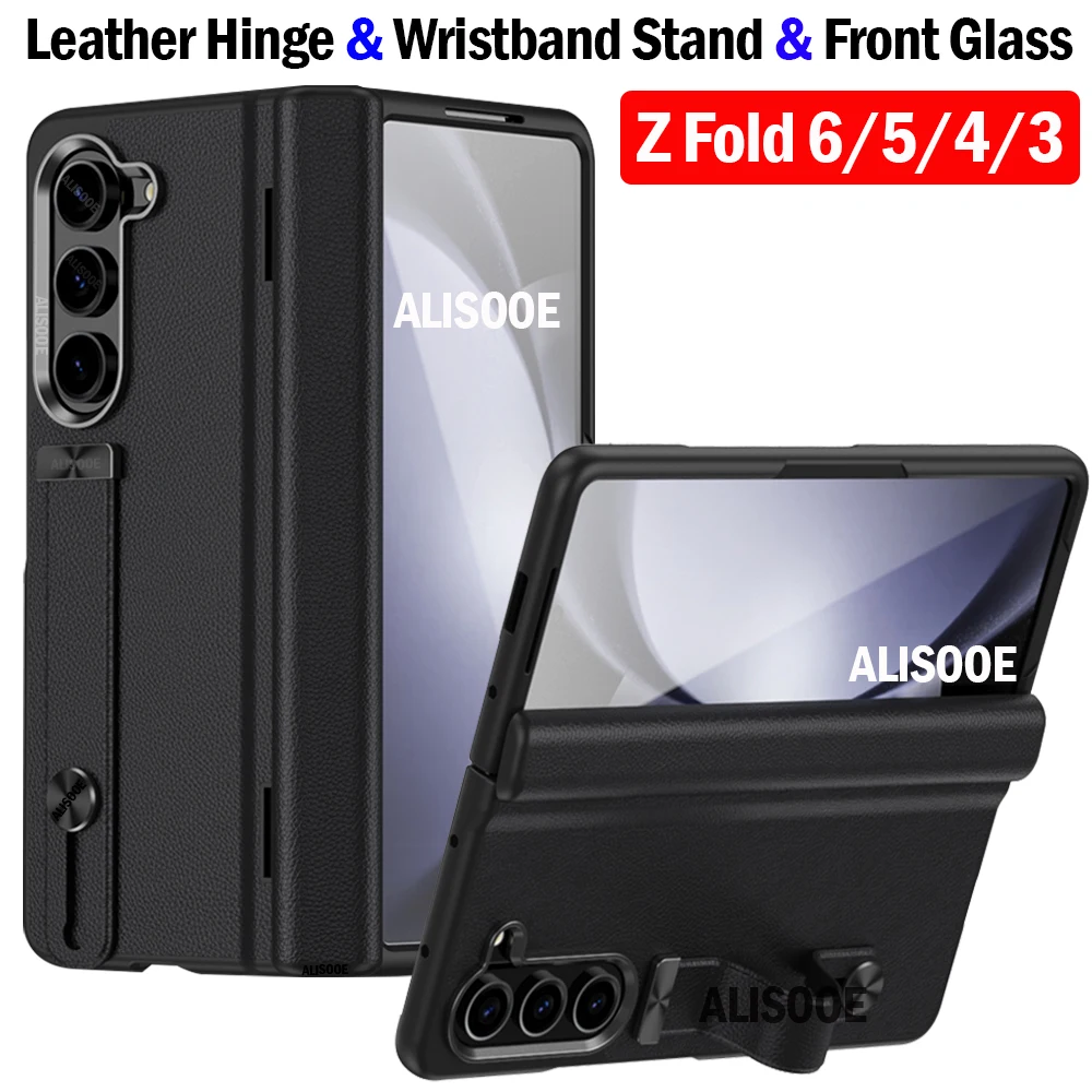 Wristband Hinge Leather Cover for Samsung Galaxy Z Fold 6 Case Stand Front Glass Capa for for Samsung Z Fold 6 5 4 3 Funda
Wristband Hinge Leather Cover for Samsung Galaxy Z Fold 6 Case Stand Front Glass Capa for for Samsung Z Fold 6 5 4 3 Funda