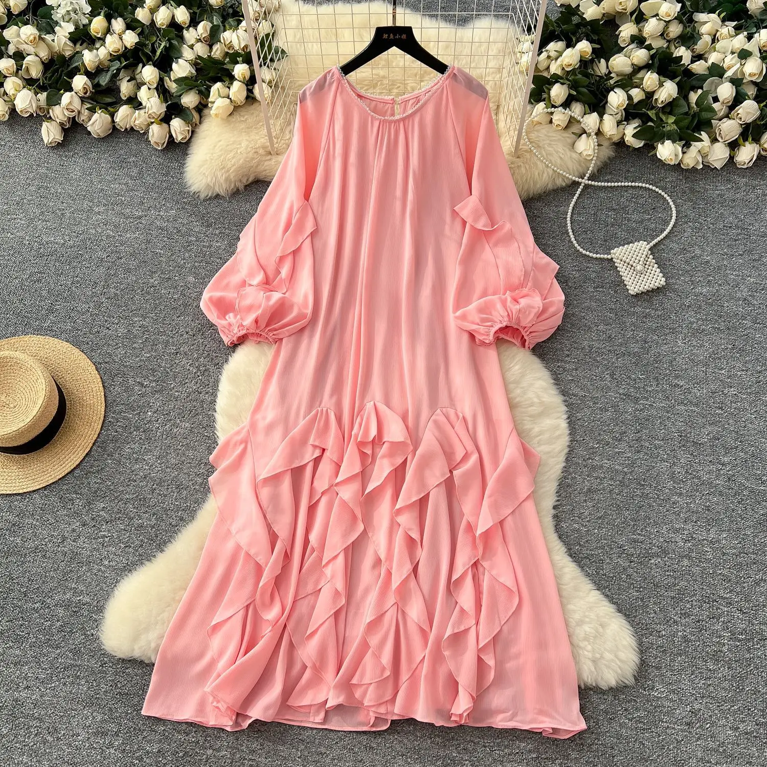 Women Dress Long Dresses A Line Vestidos Lantern Sleeve Round Neck Elegant White Work Y2k Streetwear Party Night Ruffles 2025
Women Dress Long Dresses A Line Vestidos Lantern Sleeve Round Neck Elegant White Work Y2k Streetwear Party Night Ruffles 2025