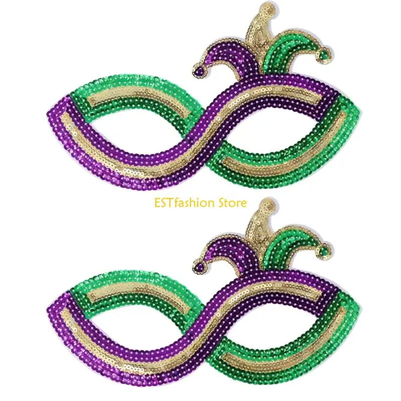 Y5GC 2pcs Eye Catching Brazilian Half Face Mask Decorated in Sparkling Sequins for Party Dominance and Themed Photography
Y5GC 2pcs Eye Catching Brazilian Half Face Mask Decorated in Sparkling Sequins for Party Dominance and Themed Photography