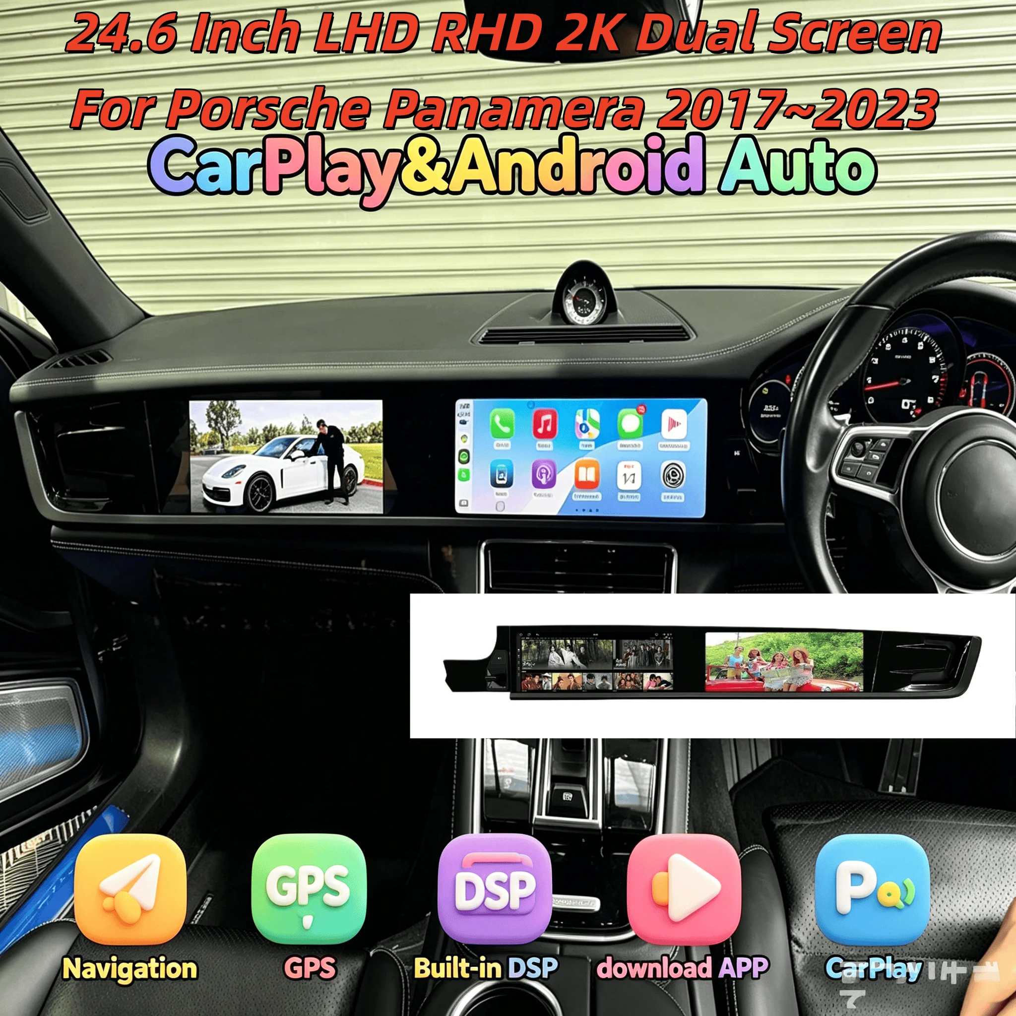 24.6 Inch Android Auto For Porsche Panamera 2017~2023 CarPlay Multimedia Car Radio GPS Navigation Stereo Receiver Head Unit Offl
24.6 Inch Android Auto For Porsche Panamera 2017~2023 CarPlay Multimedia Car Radio GPS Navigation Stereo Receiver Head Unit Offl