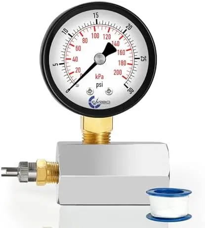 30 PSI Gas Pressure Gauge 3/4" FNPT Brass Valve Chrome Steel Body
30 PSI Gas Pressure Gauge 3/4" FNPT Brass Valve Chrome Steel Body