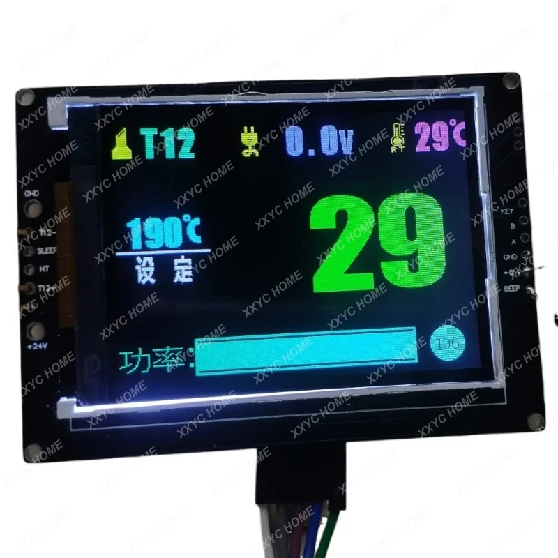 2,4-дюймовый цветной экран T12/JBC245/JBC210, плата управления, интеллектуальный цифровой дисплей, сварочная кровать
2,4-дюймовый цветной экран T12/JBC245/JBC210, плата управления, интеллектуальный цифровой дисплей, сварочная кровать