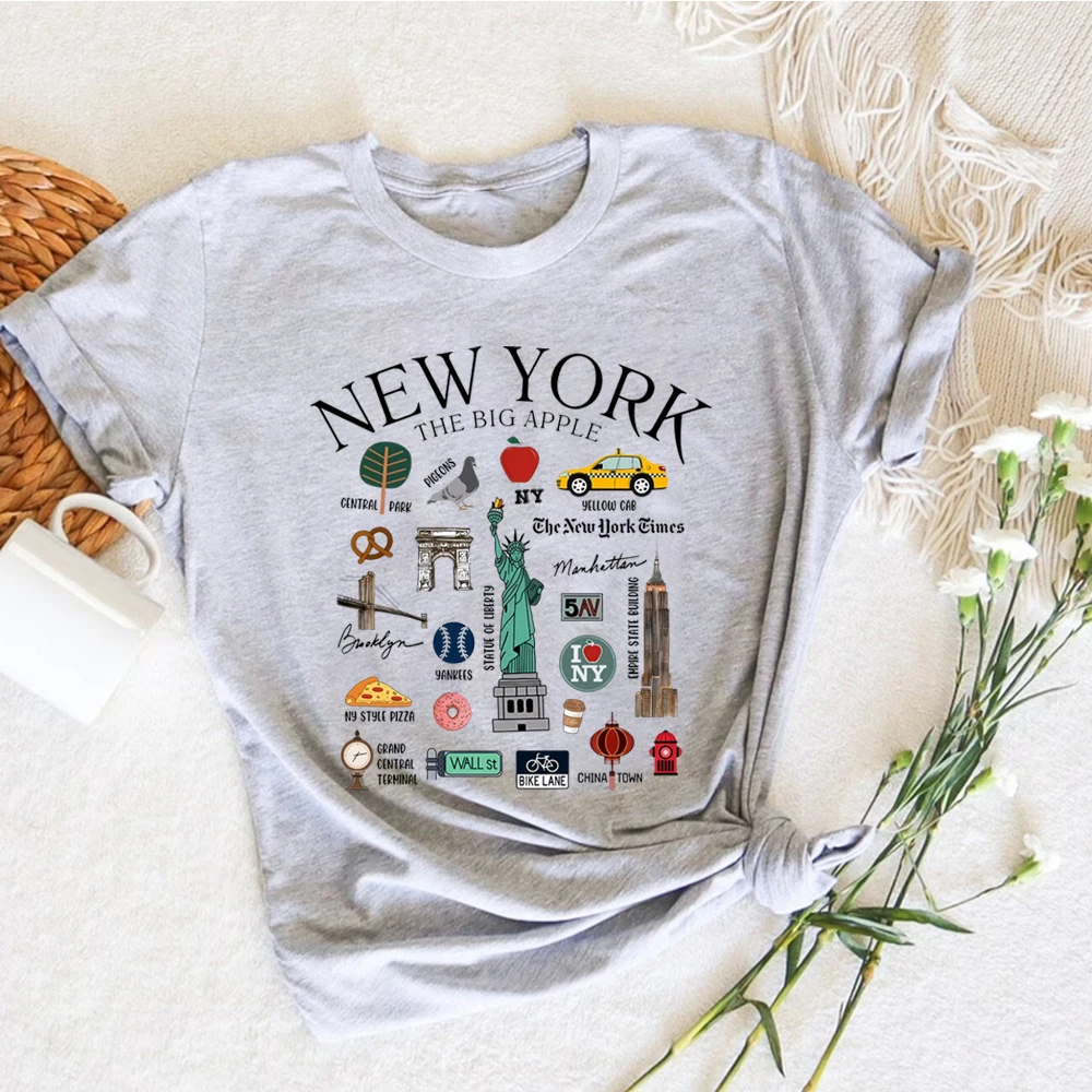 New York Tshirt New York City Landmarks T-Shirt City Graphic T Shirts Unisex Casual Short Sleeves Tops Y2k Top
New York Tshirt New York City Landmarks T-Shirt City Graphic T Shirts Unisex Casual Short Sleeves Tops Y2k Top