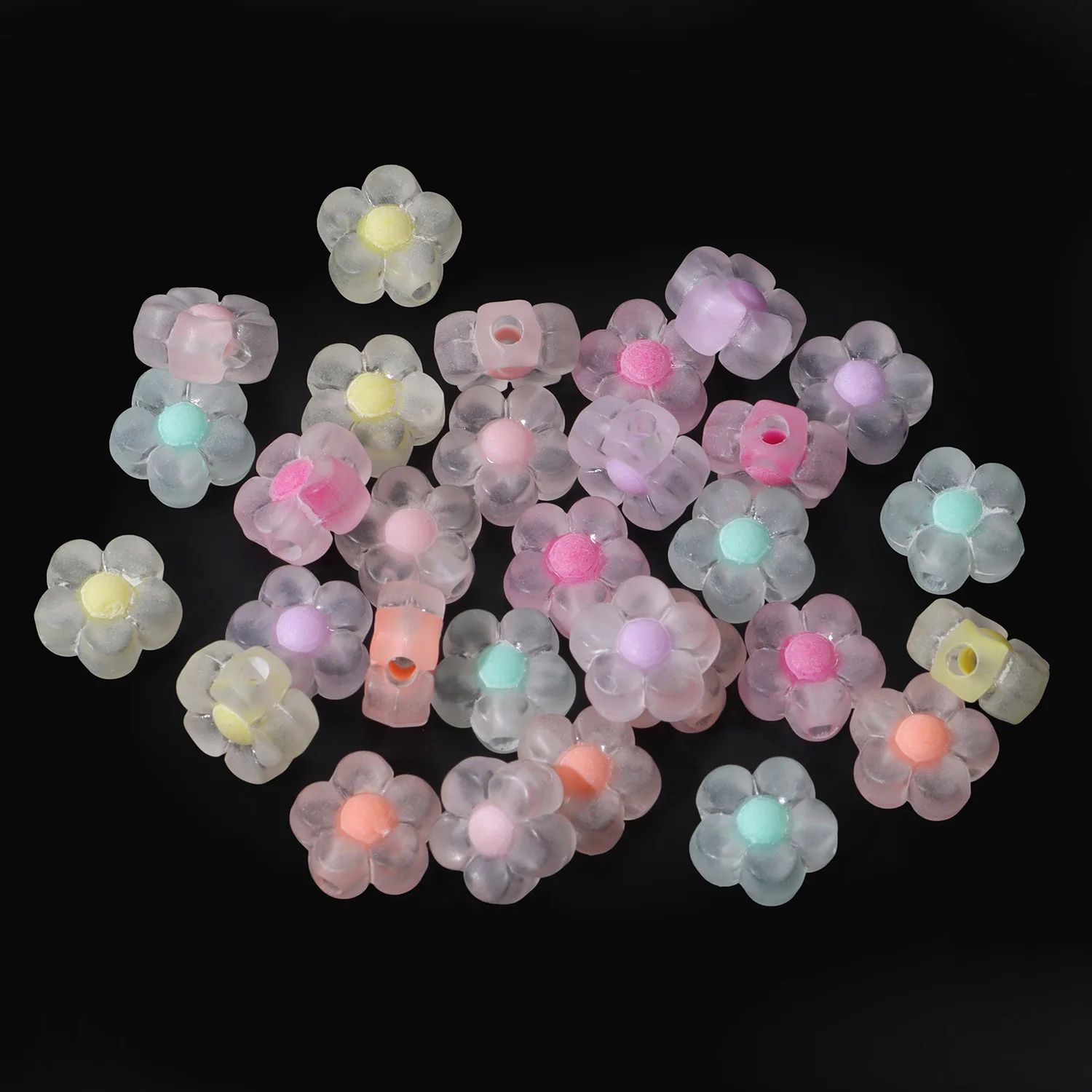 30/120pcs 12mm flower Acrylic Beads Matte Transparent Mixed Color Spacer Beads Handmade Clipbook Bracelets Earrings Summer Jewel
30/120pcs 12mm flower Acrylic Beads Matte Transparent Mixed Color Spacer Beads Handmade Clipbook Bracelets Earrings Summer Jewel