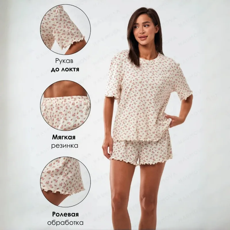 Women's Sleepwear Summer Sexy Hollow Women Pajamas Shorts Set Short Sleeve Cotton Pajamas Breathable Comfortable Homewear Set
Women's Sleepwear Summer Sexy Hollow Women Pajamas Shorts Set Short Sleeve Cotton Pajamas Breathable Comfortable Homewear Set