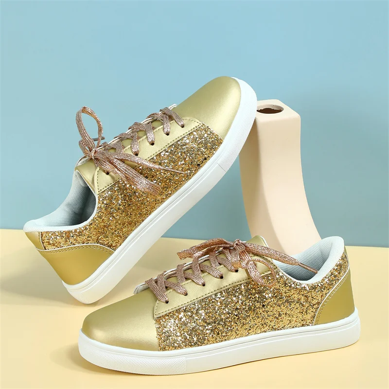 2024 Hot Gold Casual Sneaker Shoes Women Comfortable Flat Low Cut Women's Sneaker Autumn Mirrors Plus Size 46 Skateboard Shoes
2024 Hot Gold Casual Sneaker Shoes Women Comfortable Flat Low Cut Women's Sneaker Autumn Mirrors Plus Size 46 Skateboard Shoes