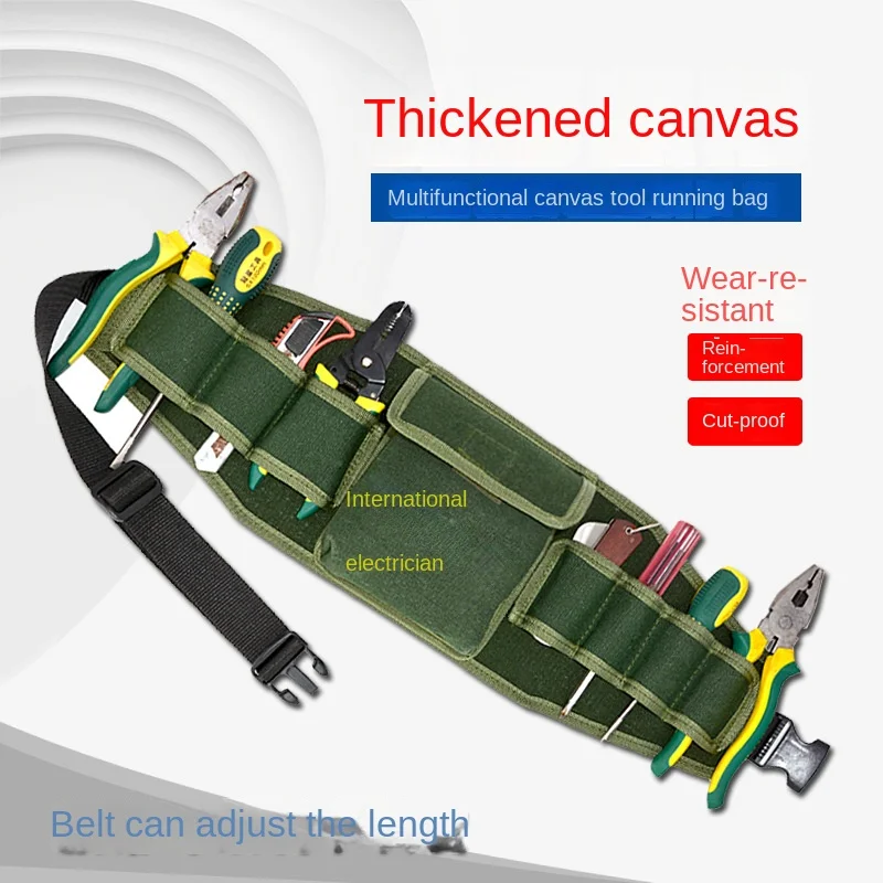 Electrical Tools Waist Bag, Canvas, Multi-Functional Small Nail, Thickened Hardware Tool, Repair Decoration, Woodworking Kit
Electrical Tools Waist Bag, Canvas, Multi-Functional Small Nail, Thickened Hardware Tool, Repair Decoration, Woodworking Kit