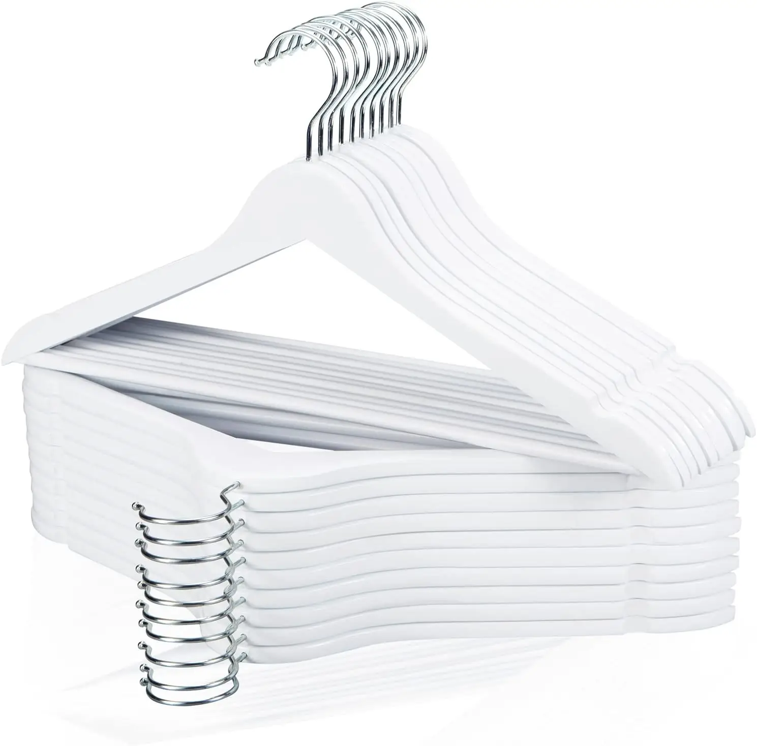 20 штук гладких деревянных вешалок с поворотным крючком и выемками для экономии места в шкафу
20 штук гладких деревянных вешалок с поворотным крючком и выемками для экономии места в шкафу