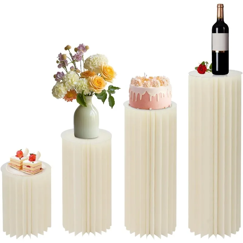 4PCS Foldable Cardboard Flower Stand Set, Columns Centerpiece Display Stands with PVC Boards for Wedding Parties Events Home Dec
4PCS Foldable Cardboard Flower Stand Set, Columns Centerpiece Display Stands with PVC Boards for Wedding Parties Events Home Dec