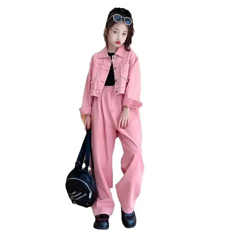 Girls autumn outfit set new children's denim jacket+pants two-piece set children's clothing 120-170cm
Girls autumn outfit set new children's denim jacket+pants two-piece set children's clothing 120-170cm