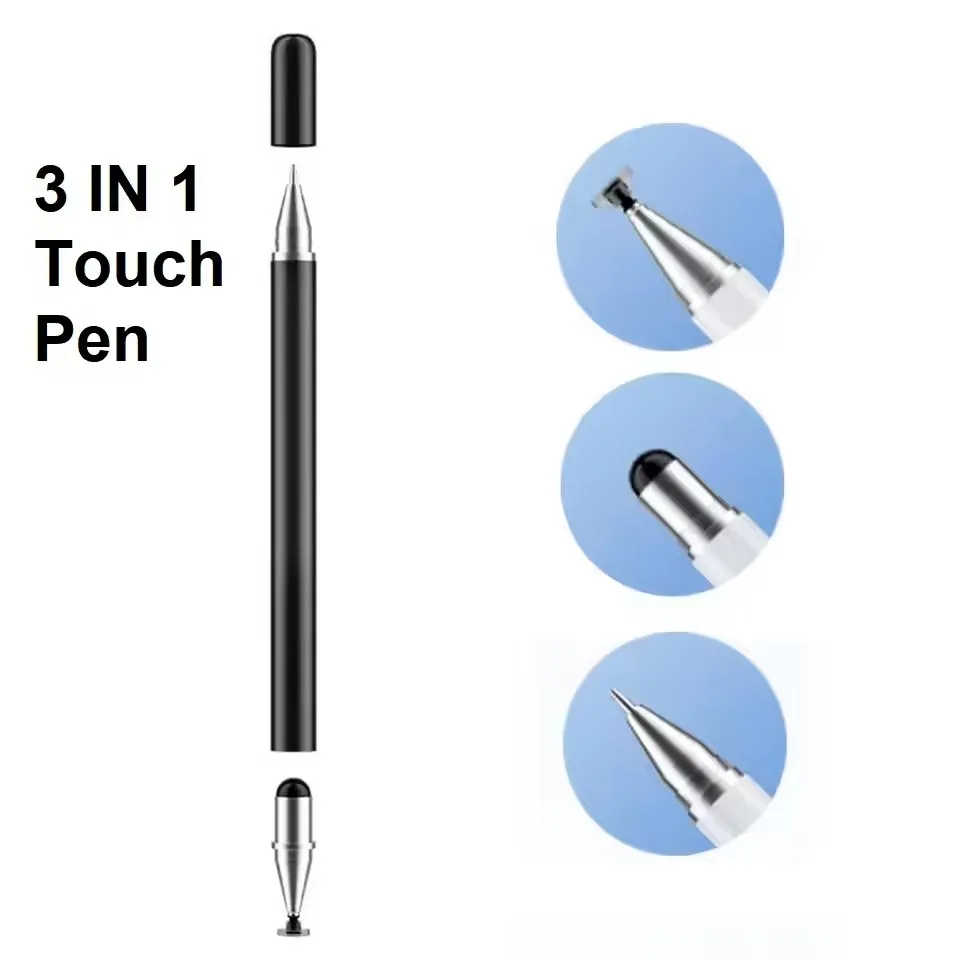 Стилус 3 в 1, для iOS, Android, сенсорная ручка, емкостный карандаш для рисования, для iPad, Samsung, Xiaomi, планшета, смартфона
Стилус 3 в 1, для iOS, Android, сенсорная ручка, емкостный карандаш для рисования, для iPad, Samsung, Xiaomi, планшета, смартфона