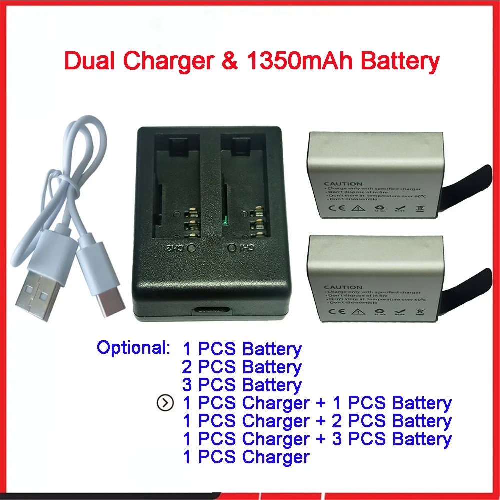 1050/1350 MAH Large Capacity Lithium Battery For Waterproof Sport Camera Action Camera Battery Life 1-3 Hours
1050/1350 MAH Large Capacity Lithium Battery For Waterproof Sport Camera Action Camera Battery Life 1-3 Hours