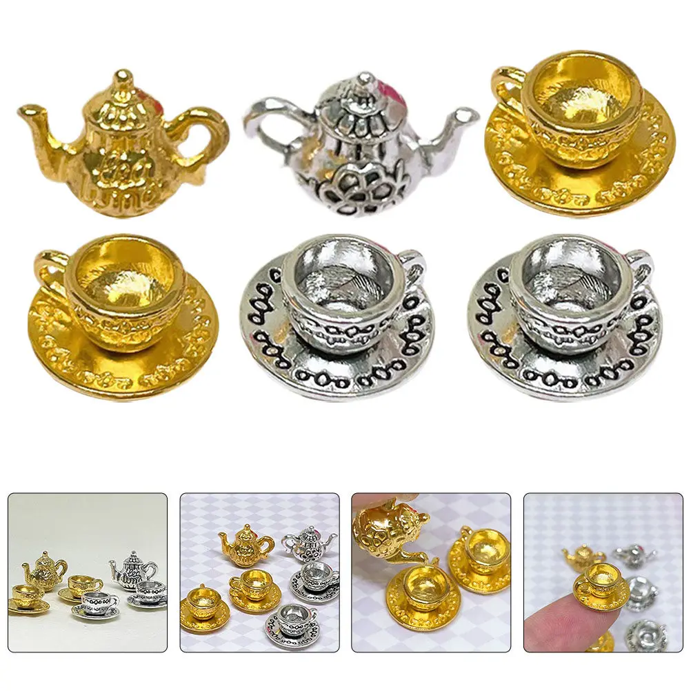 2Sets Miniature Tea Set Metal Mini Teapot and Tea Cups Vintage Decor for Dollhouse Kitchen Pretend Play Accessories Miniature
2Sets Miniature Tea Set Metal Mini Teapot and Tea Cups Vintage Decor for Dollhouse Kitchen Pretend Play Accessories Miniature