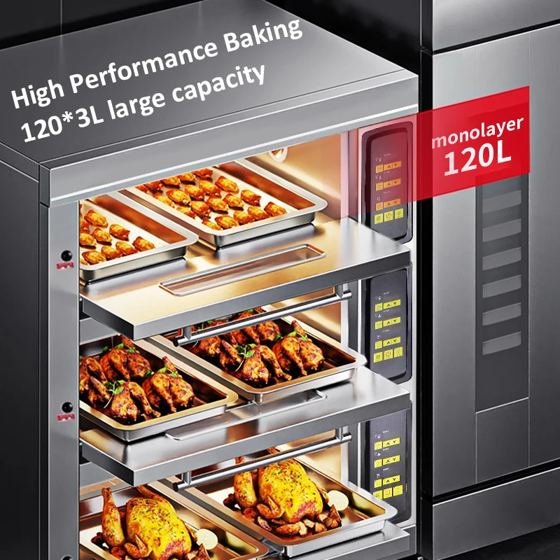 Gold Seller Commercial Baking Equipment 3 Deck 6 Trays Electric Oven For Bakery Bread Pizza Or Cake With Digital Temperature
Gold Seller Commercial Baking Equipment 3 Deck 6 Trays Electric Oven For Bakery Bread Pizza Or Cake With Digital Temperature