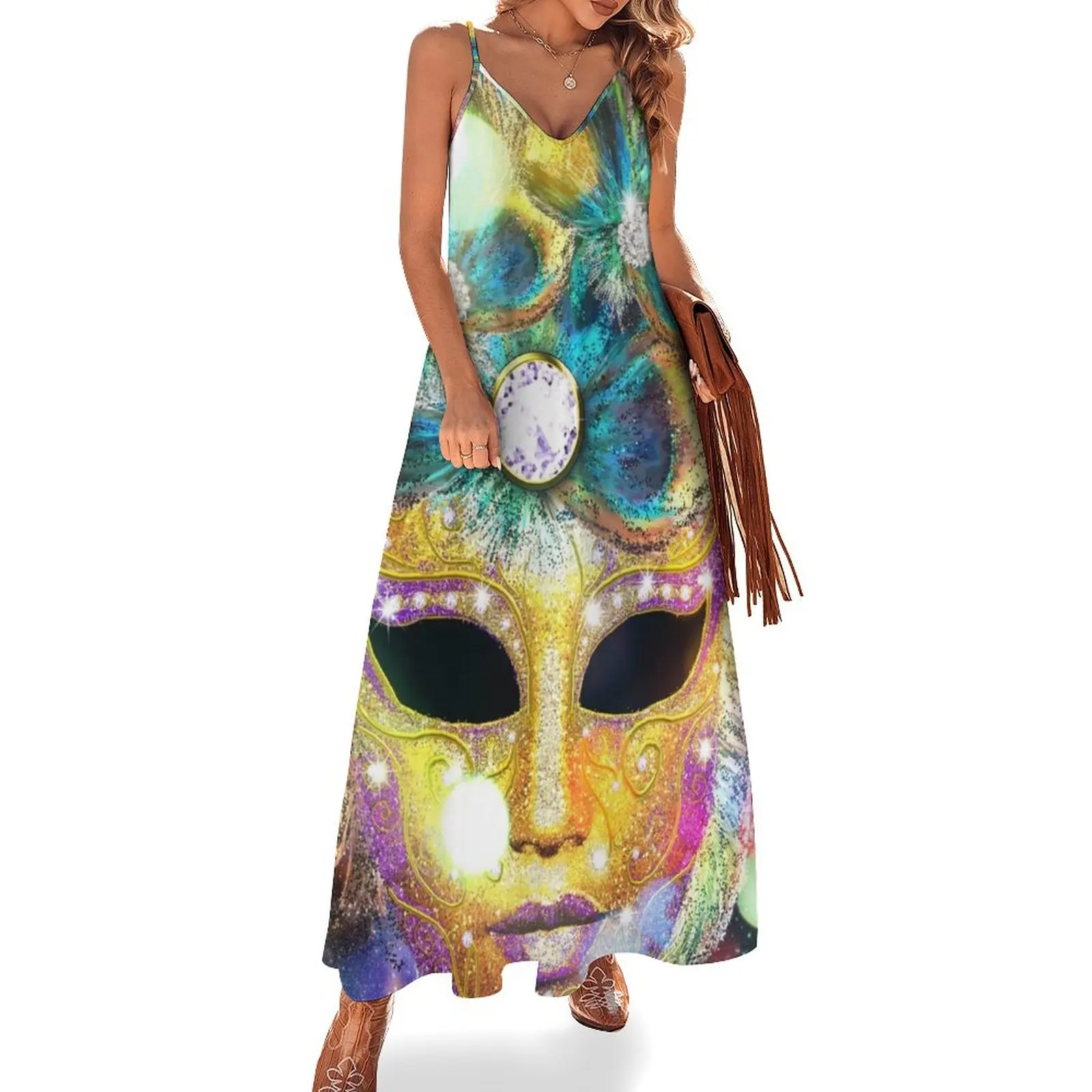Golden Carnival Mask Sleeveless Long Dress Woman clothing women clothing 2025 new arrivals Women's dresses Dress
Golden Carnival Mask Sleeveless Long Dress Woman clothing women clothing 2025 new arrivals Women's dresses Dress