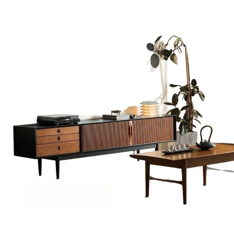Solid wood black TV cabinet household retro locker small apartment modern Nordic simple TV ancient style
Solid wood black TV cabinet household retro locker small apartment modern Nordic simple TV ancient style