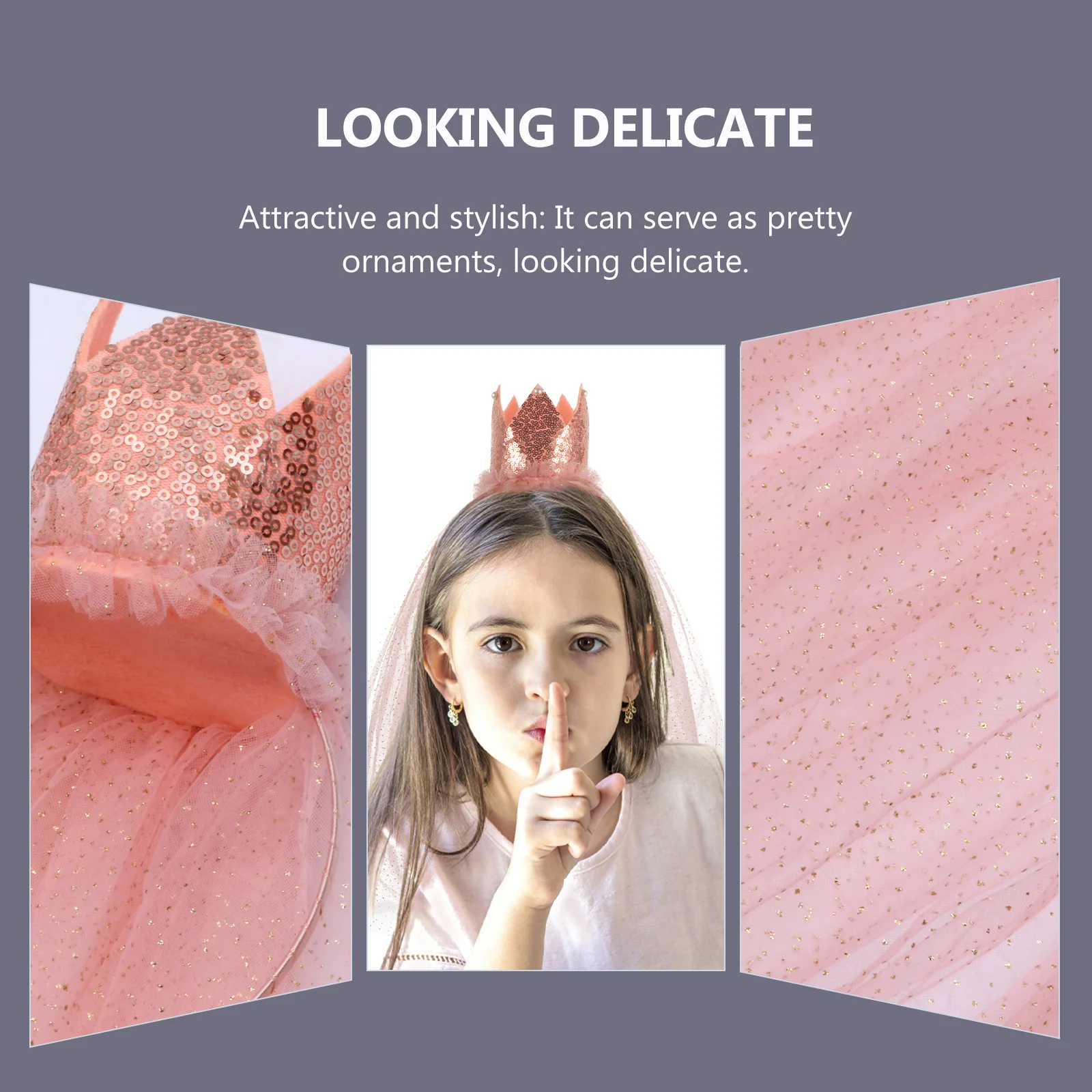 Детская повязка на голову с блестками и короной, мягкий аксессуар для волос для вечеринки, свадьбы, фестиваля, фотографии, головной убор с вуалью для девочек
Детская повязка на голову с блестками и короной, мягкий аксессуар для волос для вечеринки, свадьбы, фестиваля, фотографии, головной убор с вуалью для девочек