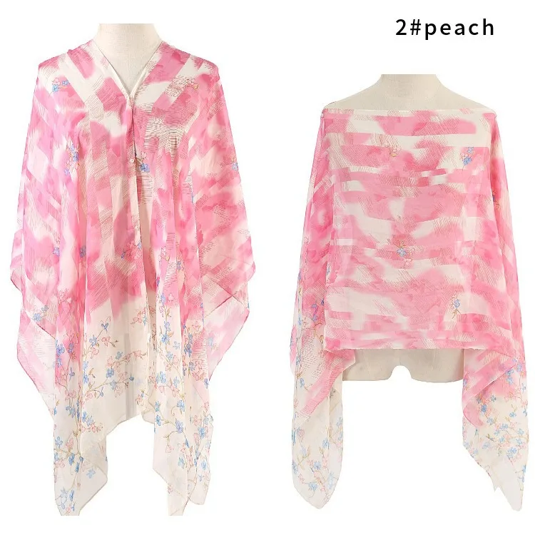 New Women Sun Protection Shawl for Cycling Lady Summer Chiffon Holiday Flower Scarf Bikini Blouse Breathable Beach Wrap P1
New Women Sun Protection Shawl for Cycling Lady Summer Chiffon Holiday Flower Scarf Bikini Blouse Breathable Beach Wrap P1