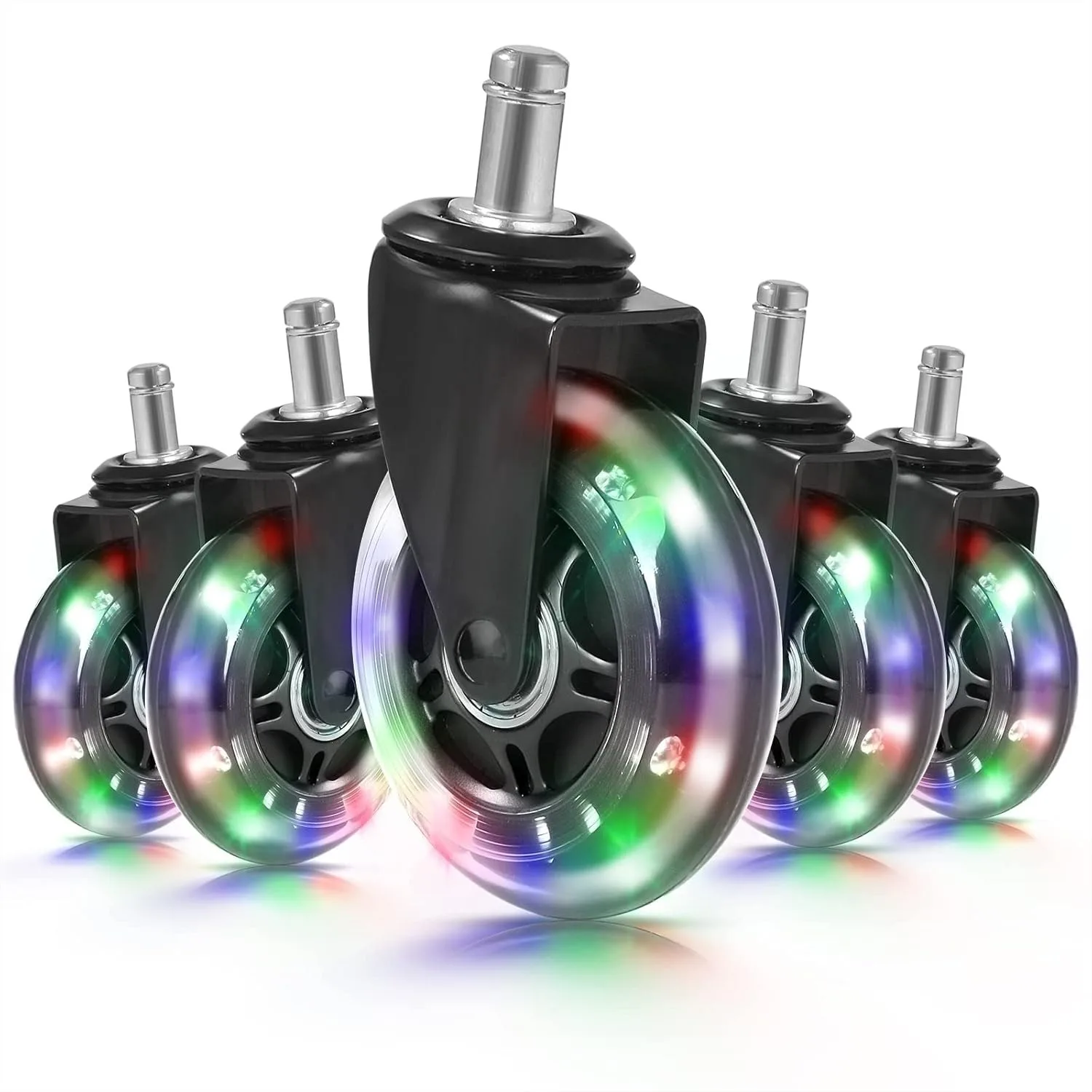 Office Chair Caster Set of 5 Rubber Replacement, Heavy Duty Universal Quiet Rolling Casters for Hardwood Floors, Tiles and
Office Chair Caster Set of 5 Rubber Replacement, Heavy Duty Universal Quiet Rolling Casters for Hardwood Floors, Tiles and