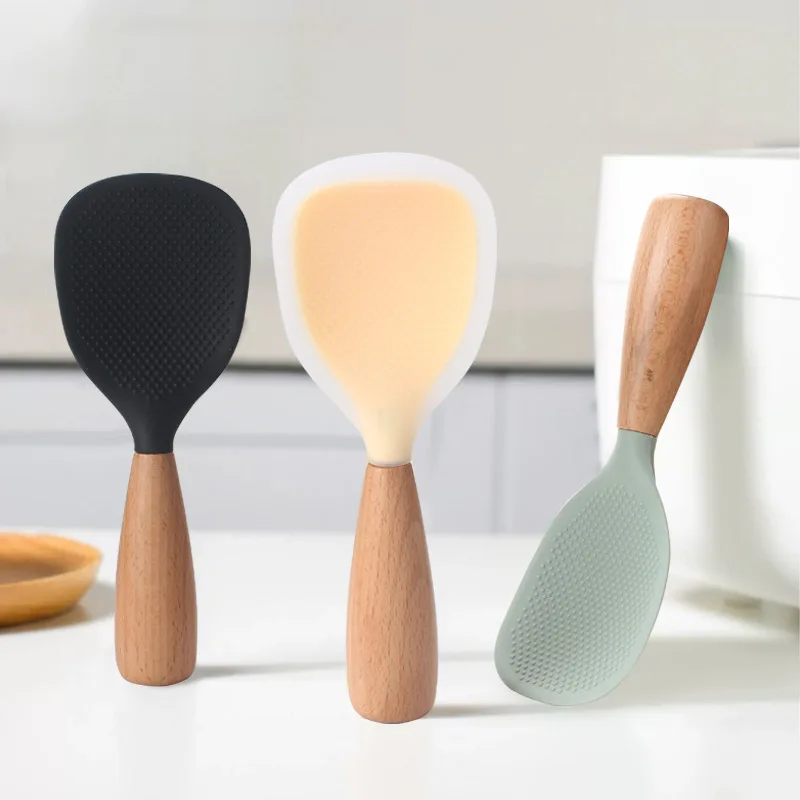 Standable Silicone Rice Spoon Non-Stick Rice Paddle for Rice Cooker Food Grade Household Rice Scoop
Standable Silicone Rice Spoon Non-Stick Rice Paddle for Rice Cooker Food Grade Household Rice Scoop