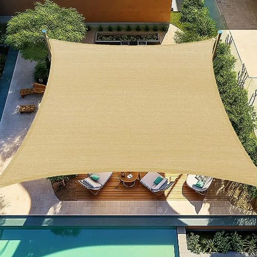 12'x16' Sun Shade Sails Curved Canopy Rectangular 185GSM Shade Sail Permeable for Patio Deck Yard Backyard, We Make Custom Size
12'x16' Sun Shade Sails Curved Canopy Rectangular 185GSM Shade Sail Permeable for Patio Deck Yard Backyard, We Make Custom Size