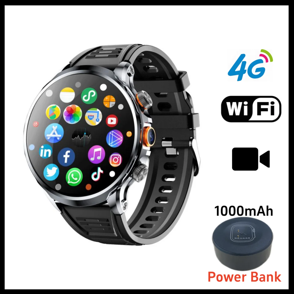 4G Full Netcom Android 9.0 4G Смарт-часы 1,95-дюймовый большой экран HD-дисплей 8 ГБ + 128 ГБ GPS WIFI Видеозвонок 5-мегапиксельная камера H18 Smartwatch
4G Full Netcom Android 9.0 4G Смарт-часы 1,95-дюймовый большой экран HD-дисплей 8 ГБ + 128 ГБ GPS WIFI Видеозвонок 5-мегапиксельная камера H18 Smartwatch