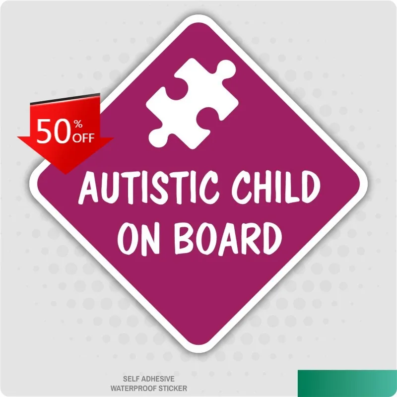 Autistic Child On Board Sticker - Car Child Children Autism Safety Children Kids Car Windows Windshield Luggage Kayak Suv
Autistic Child On Board Sticker - Car Child Children Autism Safety Children Kids Car Windows Windshield Luggage Kayak Suv