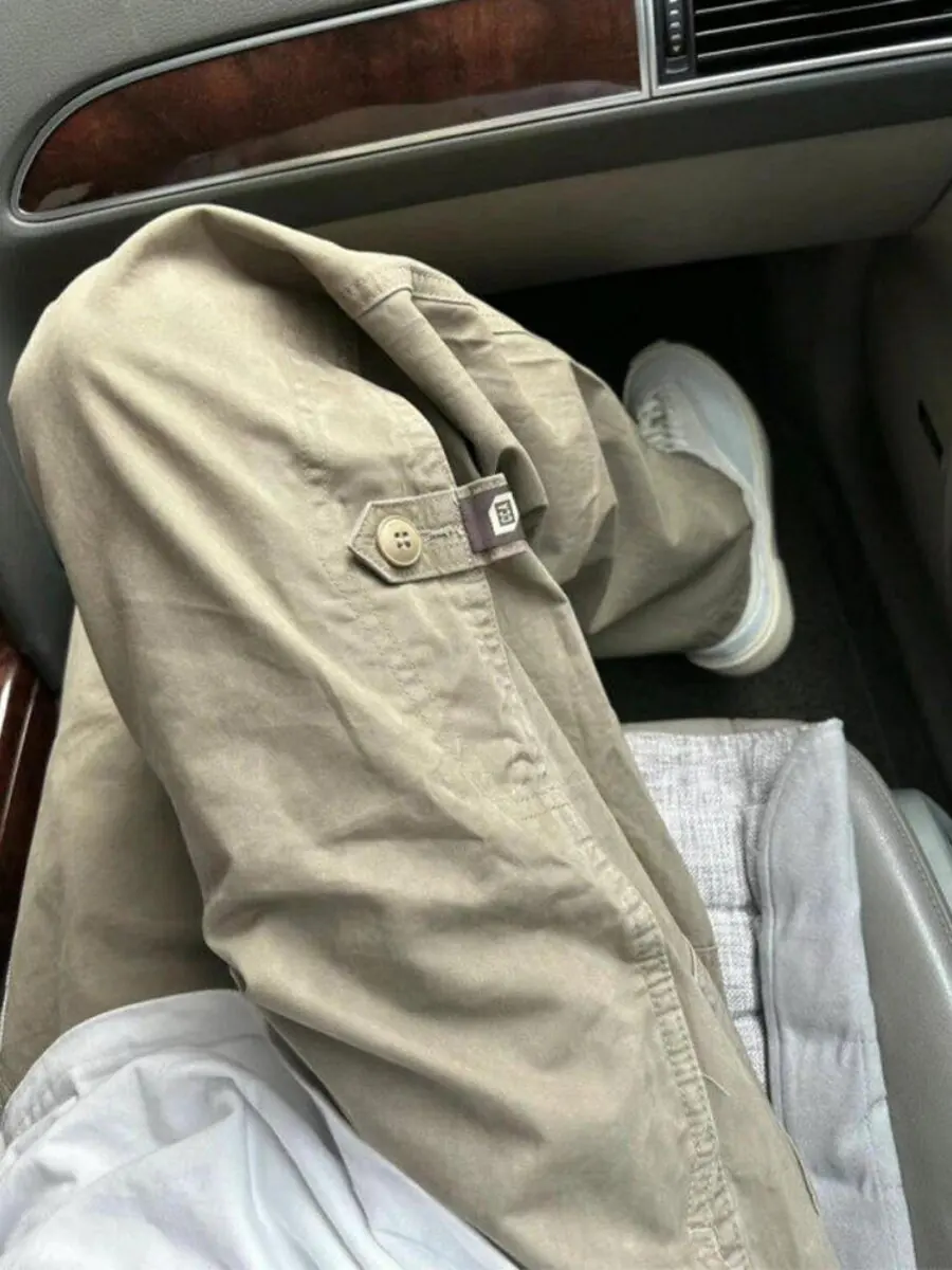 Khaki FGZA Men's Workwear Pants Loose Straight Leg Trousers High Street Fashion Brand Summer Denim mid Waist Zipper Fly
Khaki FGZA Men's Workwear Pants Loose Straight Leg Trousers High Street Fashion Brand Summer Denim mid Waist Zipper Fly