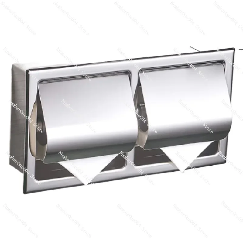 304 Stainless Steel Embedded Paper Roll Holder, Waterproof Tissue Box Shelf for Bathroom and Bathroom.
304 Stainless Steel Embedded Paper Roll Holder, Waterproof Tissue Box Shelf for Bathroom and Bathroom.