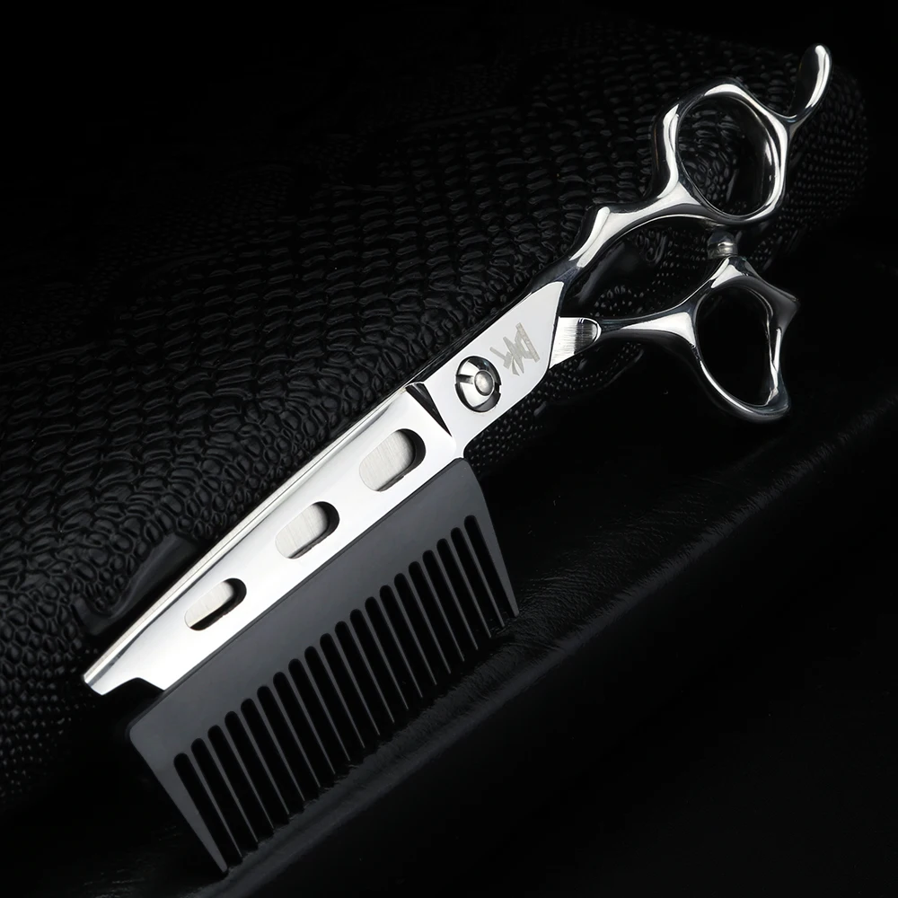 6 inch comb and scissors integrated, hairdresser cutting scissors, made of 440C steel in Japan
6 inch comb and scissors integrated, hairdresser cutting scissors, made of 440C steel in Japan