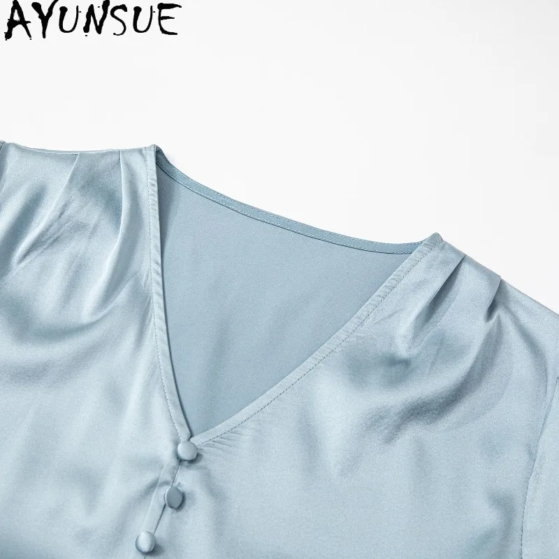 AYUNSUE 93% Silk Women's Blouses and Shirts Solid Long Sleeve Tops for Woman Stylish Commuting Blouse Woman Clothes Ropa Mujer
AYUNSUE 93% Silk Women's Blouses and Shirts Solid Long Sleeve Tops for Woman Stylish Commuting Blouse Woman Clothes Ropa Mujer