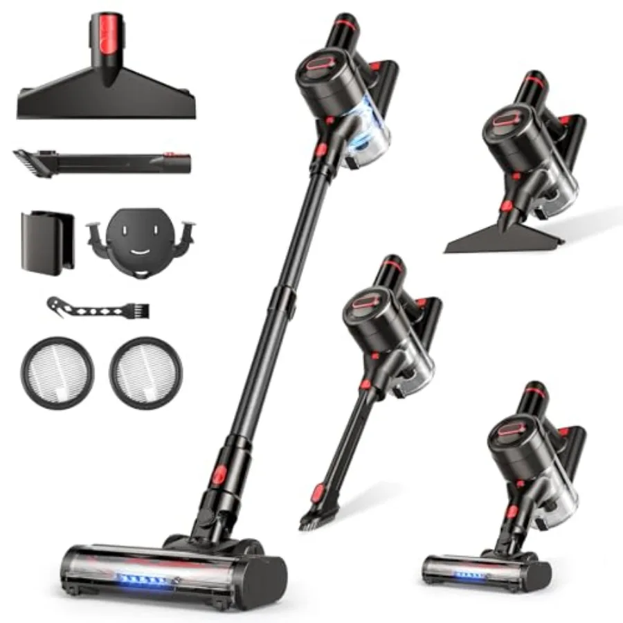Cordless Vacuum Cleaner 450W 40Kpa Stick Vacuum with Powerful Suction 50Mins Vacuum Cleaners for Home Anti-Tangle Brush 8 in 1
Cordless Vacuum Cleaner 450W 40Kpa Stick Vacuum with Powerful Suction 50Mins Vacuum Cleaners for Home Anti-Tangle Brush 8 in 1