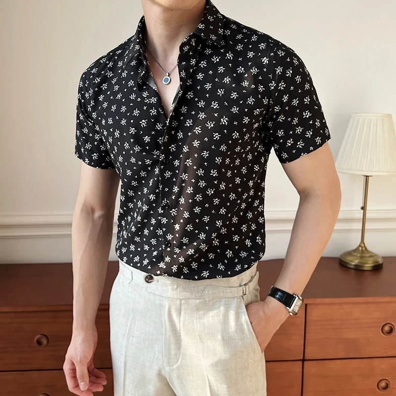 Summer Brand Men's Shirts Thin High-end Casual Loose Floral Print Short-sleeved Shirt for Men Versatile Fashion Personality Tops
Summer Brand Men's Shirts Thin High-end Casual Loose Floral Print Short-sleeved Shirt for Men Versatile Fashion Personality Tops