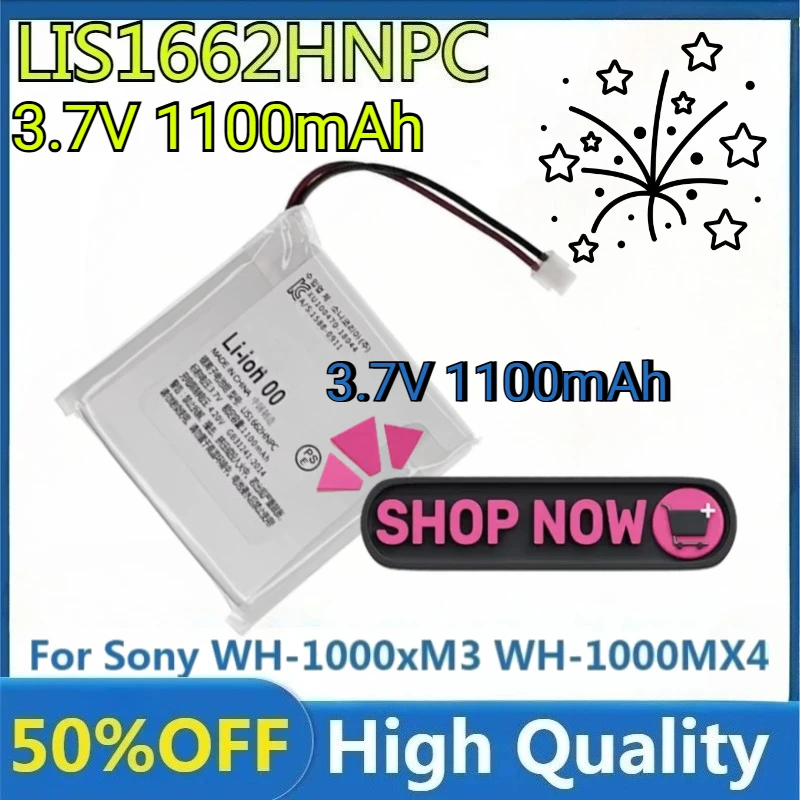 New LIS1662HNPC For Sony WH-1000xM3 WH-1000MX4 WH-CH710N/B WH-XB900 WH-XB900N New 1100mAh SP 624038 LIS1662HNPC Battery
New LIS1662HNPC For Sony WH-1000xM3 WH-1000MX4 WH-CH710N/B WH-XB900 WH-XB900N New 1100mAh SP 624038 LIS1662HNPC Battery