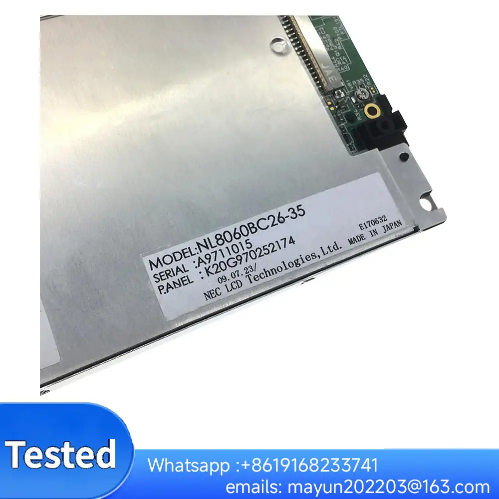 Brand NL8060BC26-35 NL8060BC26-35D NL8060BC26-35F 10.4 inch LCD Screen 800x600 SVGA LVDS Interface
Brand NL8060BC26-35 NL8060BC26-35D NL8060BC26-35F 10.4 inch LCD Screen 800x600 SVGA LVDS Interface
