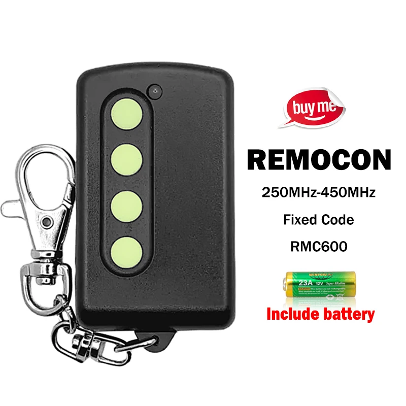 New REMOCON RMC600 RMC-600 RMC610 LRT1 Garage Door Remote Control 250MHz - 450MHz Adjustable Frequency Electric Gate Transmitter
New REMOCON RMC600 RMC-600 RMC610 LRT1 Garage Door Remote Control 250MHz - 450MHz Adjustable Frequency Electric Gate Transmitter