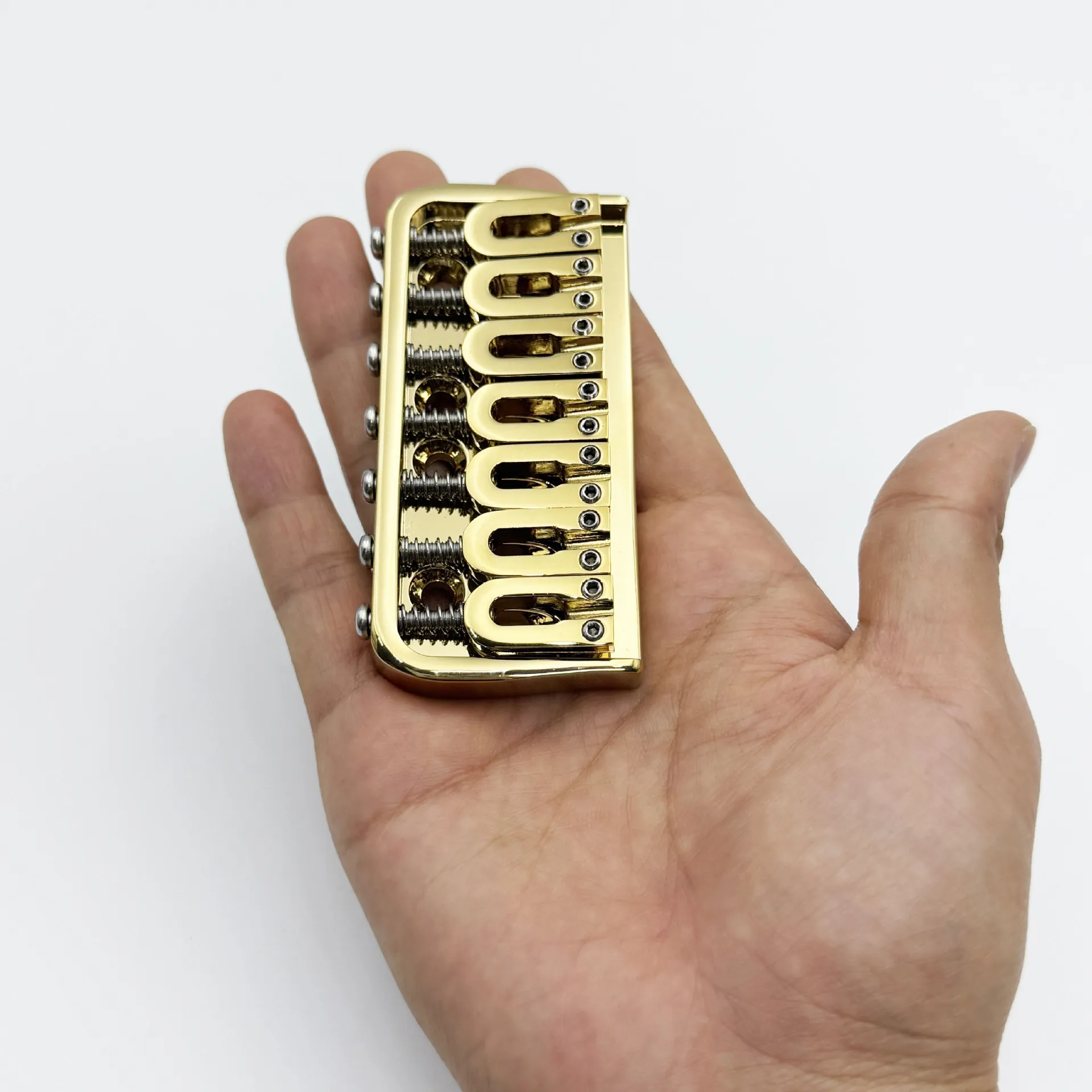 Premium 7-String Electric Guitar Fixed Bridge / Tailpiece U-Shaped Saddle Bridge Curved Bent Edge Bridge 7-String Guitar Parts
Premium 7-String Electric Guitar Fixed Bridge / Tailpiece U-Shaped Saddle Bridge Curved Bent Edge Bridge 7-String Guitar Parts