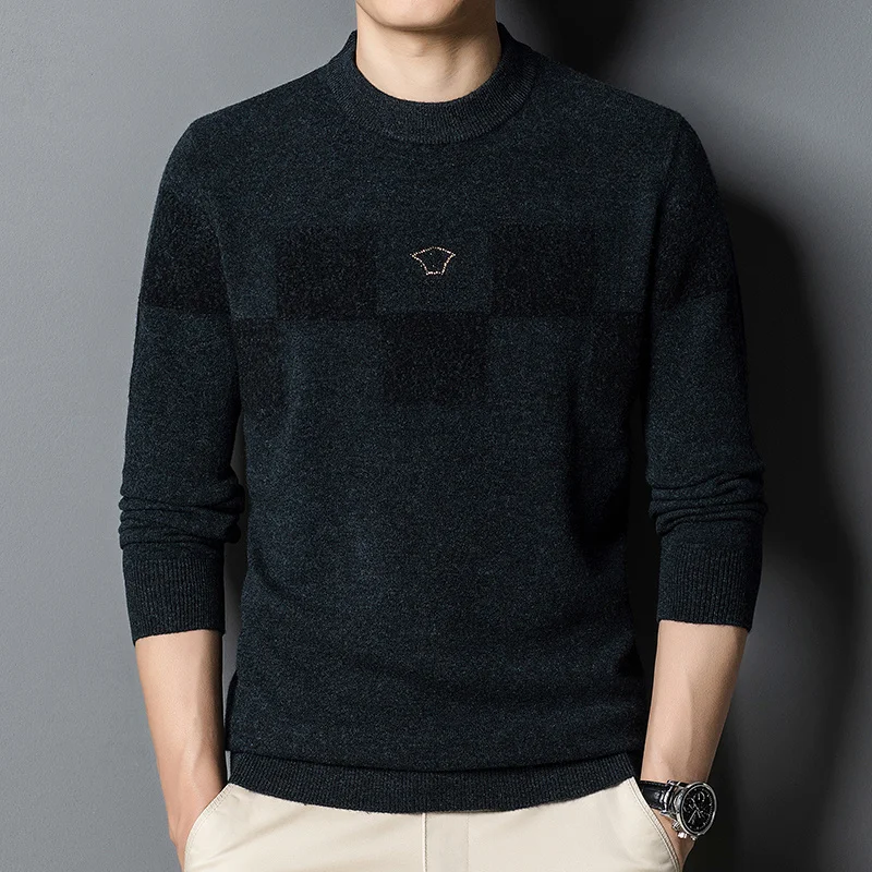 half Sweater 200% high pure sweater men's collar thickened round neck slim knit bottoming shirt
half Sweater 200% high pure sweater men's collar thickened round neck slim knit bottoming shirt
