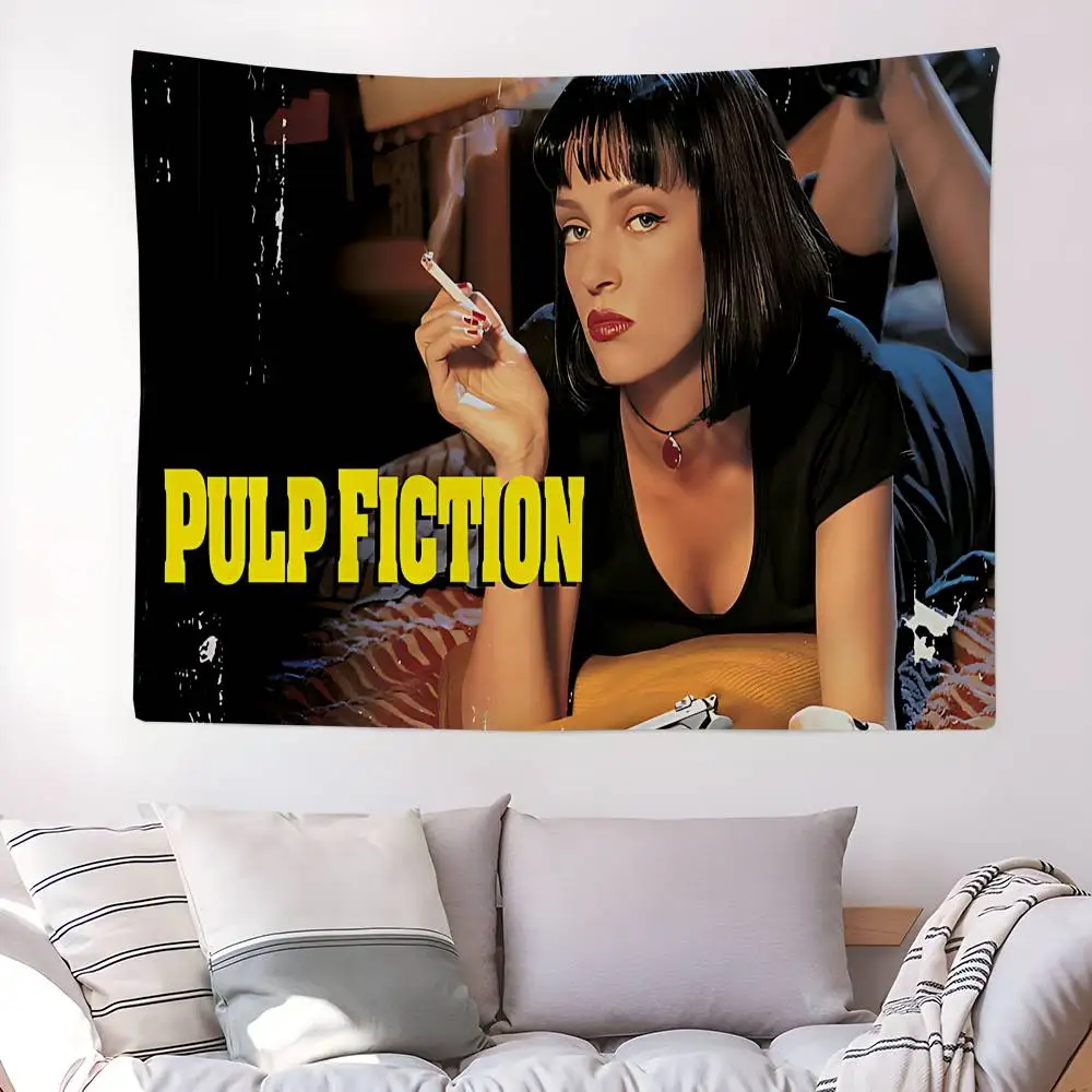 Movie P-Pulp Fiction Classic Hippie Wall Hanging Tapestries Bohemian Wall Tapestries Mandala INS Home Decor
Movie P-Pulp Fiction Classic Hippie Wall Hanging Tapestries Bohemian Wall Tapestries Mandala INS Home Decor