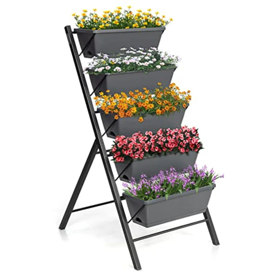 5-Tier Vertical Garden Planter 5-Layer Raised Garden Bed with 5 Detachable Planter Boxes and Metal Frame Indoor Outdoo
5-Tier Vertical Garden Planter 5-Layer Raised Garden Bed with 5 Detachable Planter Boxes and Metal Frame Indoor Outdoo